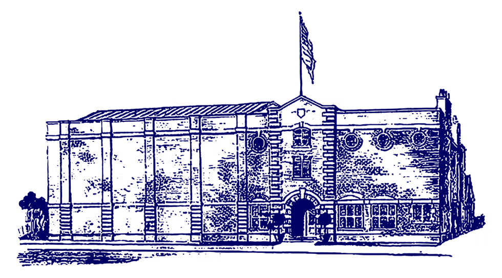 Blue Building Illustration