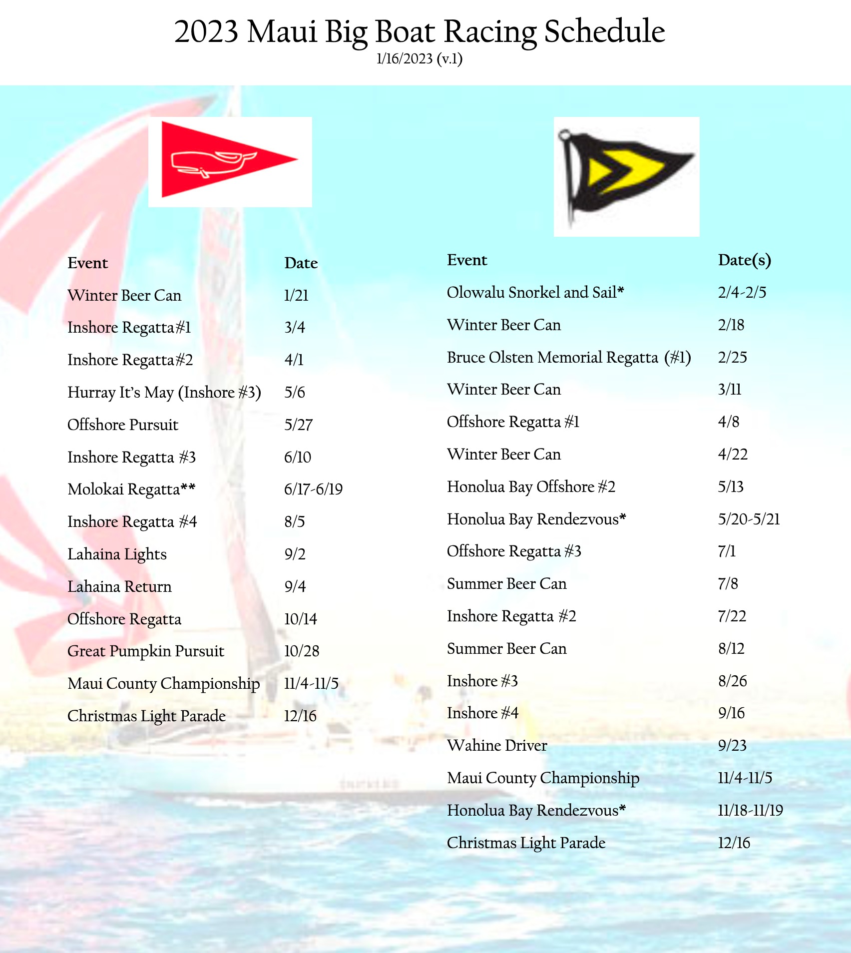 lahaina yacht club calendar